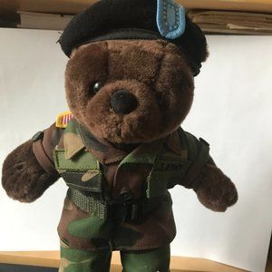 Bear Forces of America U.S. Army Camo Uniform Brown Bear 10" Plush Toy.